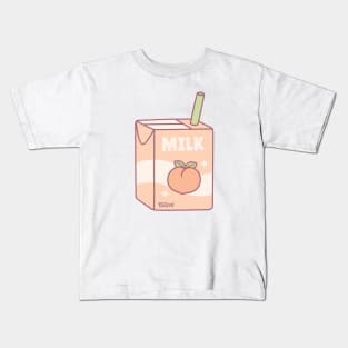 Cute Packet of Peach Milk Kids T-Shirt